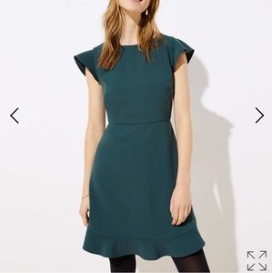 NWT LOFT Flutter Flounce Dress